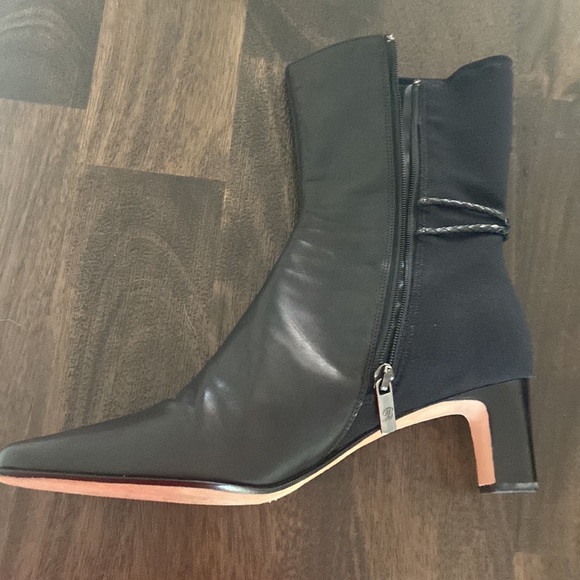 Black Brighton leather boots size 8 Tacoma silver Brighton heart cottagecore - Picture 8 of 17